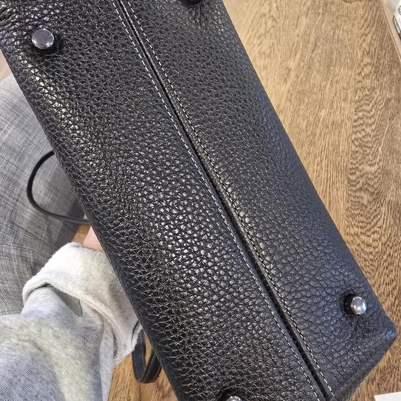 Coach Emory Top Handle Black Leather Handbag - Picture 10 of 11